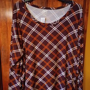 NWT Maurice plaid top